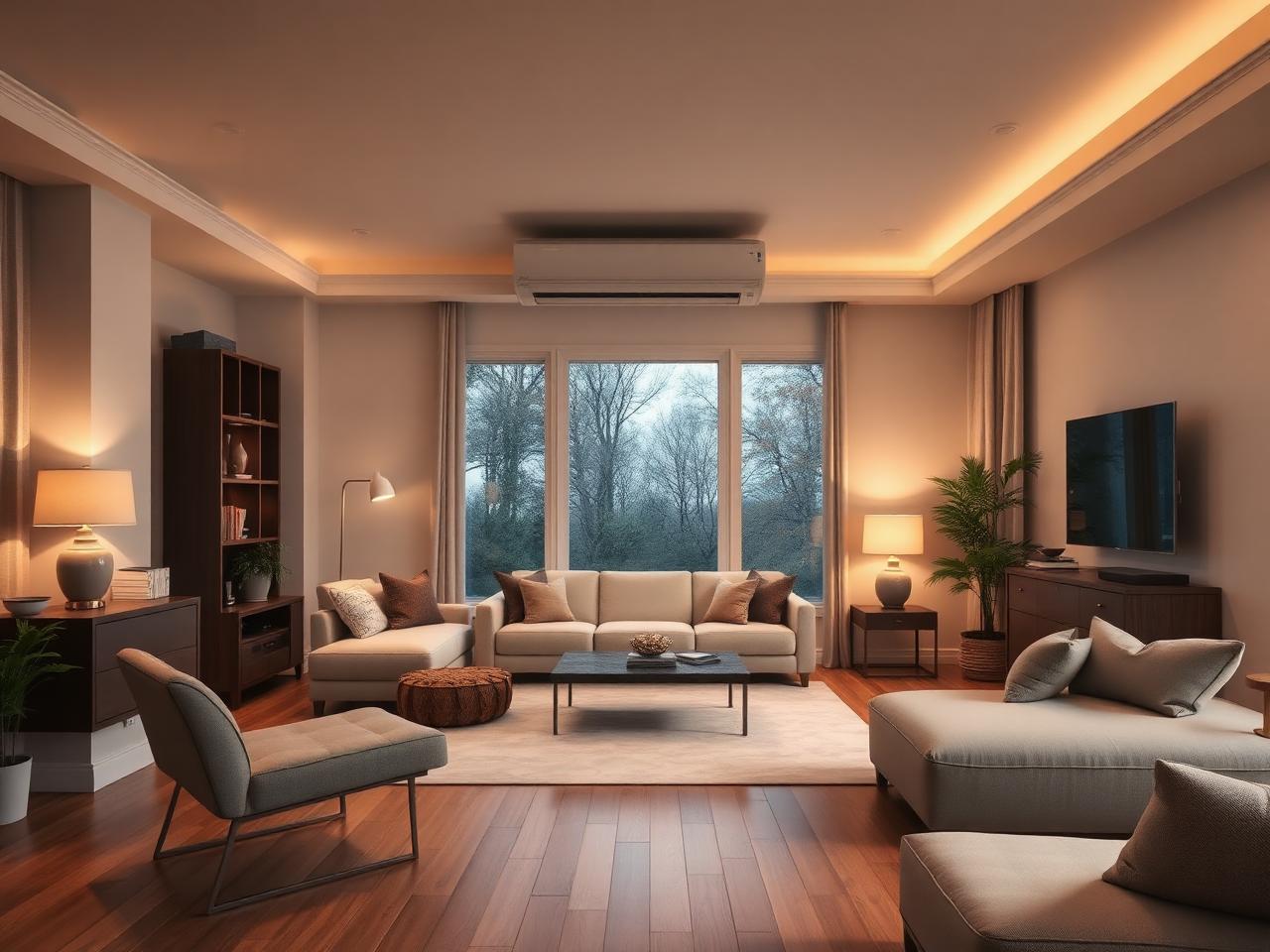 Thermopompe murale Stelpro Elite-B installée dans un salon